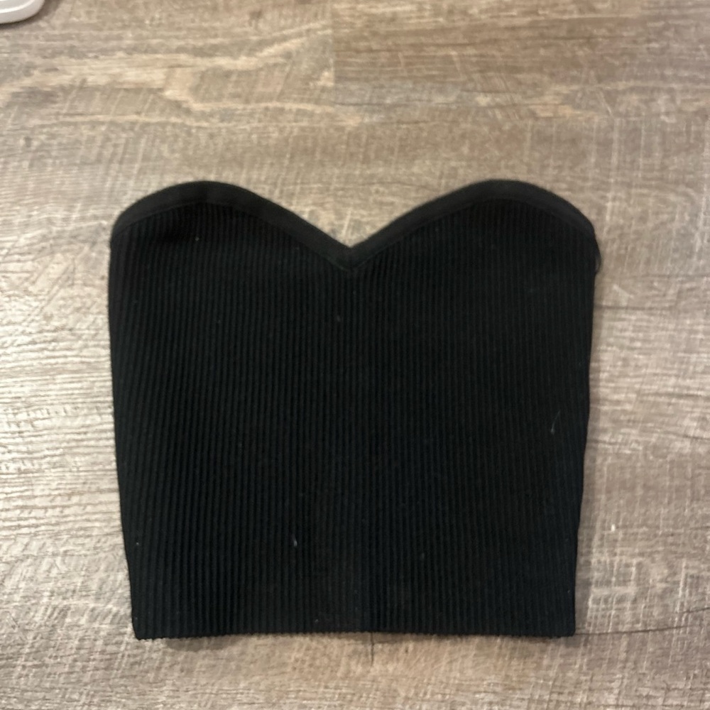 Babaton Sculpt Knit Black Strapless top - Picture 2 of 5
